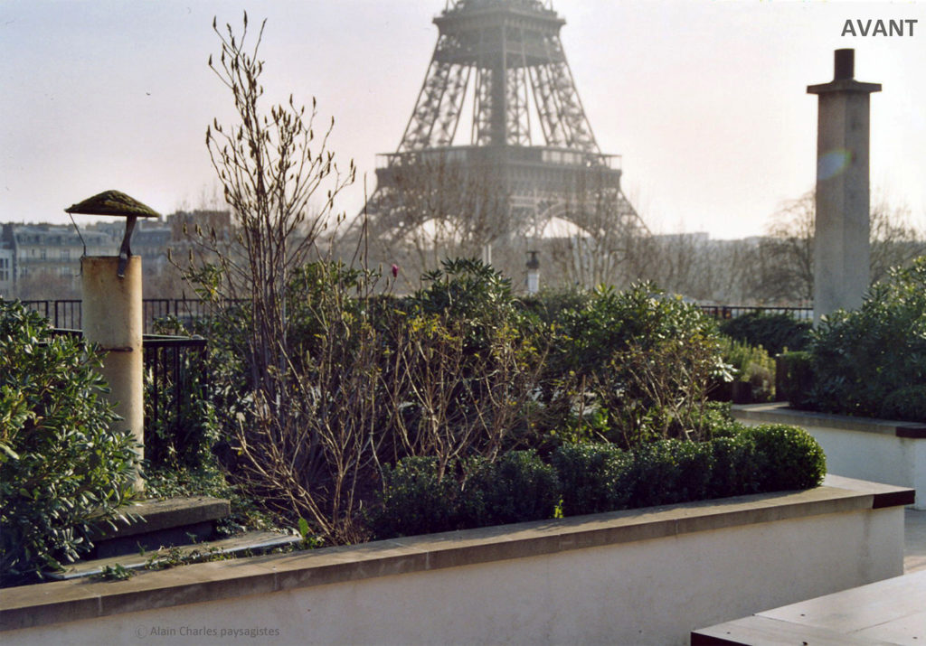 Terrasse parisienne avant nos travaux de jardinage
